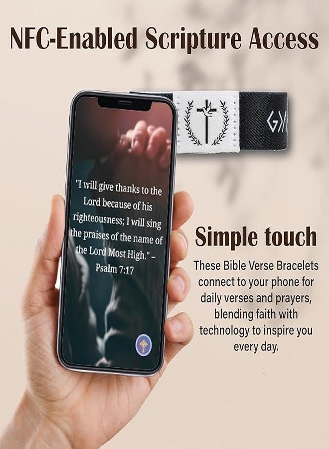 Musemory Bible Verse Bracelet For Men Women, Bracelet Wristbands Inspirational, Daily Bible Verse Bracelets for Women, Valentine Gifts For Him and Her, Bracelets Gift Christmas, Bracelets Christian - Image 3